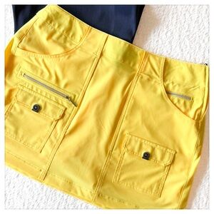 Jamie Sadock Yellow Golf Skort